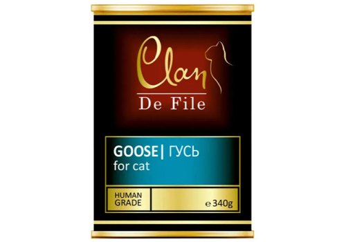 Clan De File / Консервы Клан для кошек Гусь (цена за упаковку)