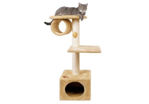 Trixie / Домик для кошек Трикси "San Fernando" с 2-мя площадками и трубой