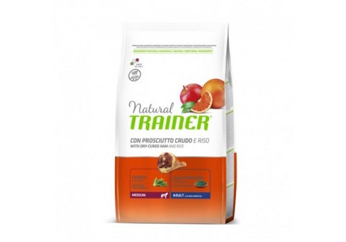 Trainer Natural Medium Adult Dry-Cured Ham Rice / Сухой корм Трейнер для взрослых собак Средних пород Сыровяленая Ветчина и Рис