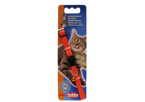 Nobby / Ошейник Ноби для кошек Неон Светоотражающий с безопасным замком и бубенчиком