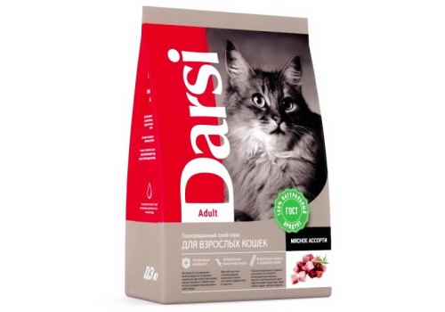 Darsi Adult / Сухой корм Дарси для взрослых кошек Мясное ассорти