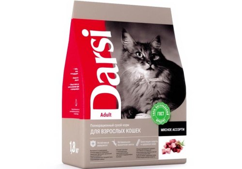 Darsi Adult / Сухой корм Дарси для взрослых кошек Мясное ассорти