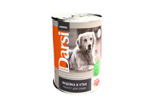 Darsi Sensitive / Паштет Дарси для собак с Чувствительным пищеварением Индейка и Утка (цена за упаковку)