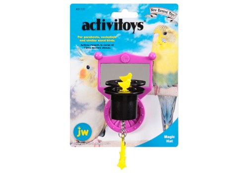JW Activitoys Magic Hat / Игрушка для птиц Зеркальце с магической шляпой пластик
