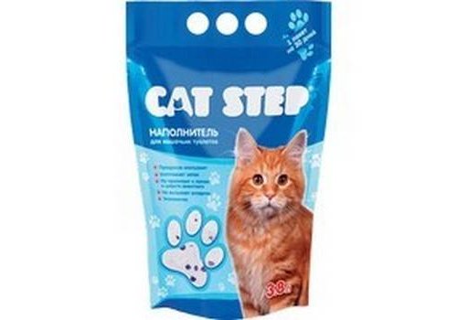 Cat Step Arctic Blue / Силикагелевый наполнитель Кэт Степ для кошачьего туалета с Синими гранулами