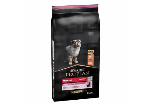 PRO PLAN OPTI DERMA / Сухой корм ПРО ПЛАН для щенков средних пород при чувствительной коже с лососем PRO PLAN OPTI DERMA / Сухой корм ПРО ПЛАН для щенков средних пород при чувствительной коже с лососем