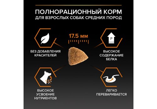 PRO PLAN OPTI BALANCE / Сухой корм ПРО ПЛАН для взрослых собак средних пород с курицей PRO PLAN OPTI BALANCE / Сухой корм ПРО ПЛАН для взрослых собак средних пород с курицей