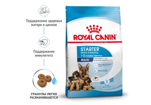Royal Canin Maxi Starter / Сухой корм Роял Канин Макси Стартер для Щенков Крупных пород до 2 месяцев