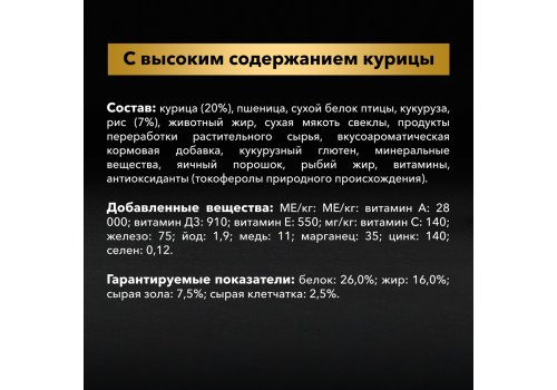 PRO PLAN OPTI BALANCE / Сухой корм ПРО ПЛАН для взрослых собак средних пород с курицей