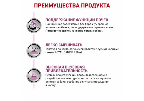 Royal Canin Renal Canine / Ветеринарный влажный корм (Консервы) Роял Канин Ренал для собак Заболевание почек (хроническая почечная недостаточность) (Цена за упаковку)
