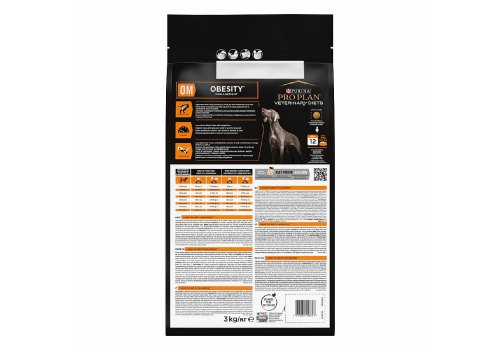 PRO PLAN VETERINARY DIETS OM OBESITY MANAGEMENT / Сухой корм ПРО ПЛАН Ветеринарная диета для взрослых собак для снижения избыточной массы тела и регуляции поступления глюкозы