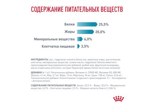 Royal Canin Hypoallergenic DR25 / Ветеринарный сухой корм Роял Канин Гипоаллергенный для кошек Пищевая аллергия и непереносимость
