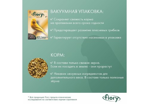 Fiory Oro Mix Canarini / Корм Фиори для Канареек