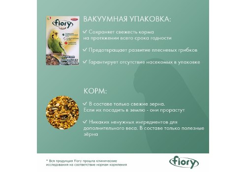 Fiory Oro Mix Cocory / Корм Фиори для Волнистых попугаев