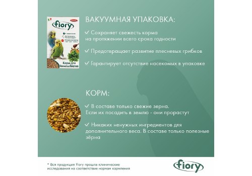 Fiory Pappagallini / Корм Фиори для Волнистых попугаев