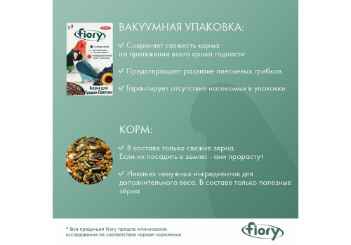 Fiory Parrocchetti Africa / Корм Фиори для Средних попугаев