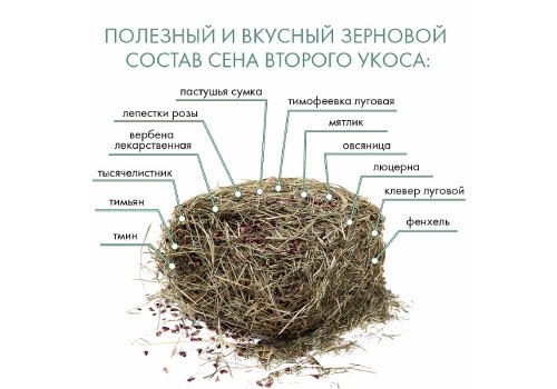 Fiory Alpiland Rose / Сено Фиори для грызунов Альпийское с Розой