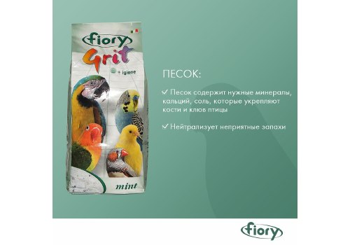 Fiory Grit Mint / Песок Фиори для птиц Мята