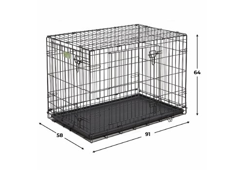 MidWest iCrate Double Door Dog Crate / Клетка Мидвест 2 двери Черная