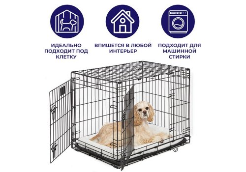 MidWest Quiet Time Pet Bed / Лежанка Мидвест Флисовая Белая