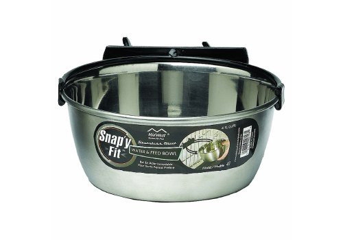 MidWest Snapy Fit Stainless Steel / Миска Мидвест для клеток и вольеров Нержавеющая сталь
