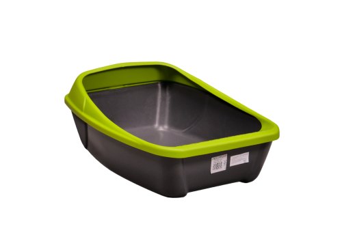 MPS Virgo / МПС туалет-лоток с рамкой Цвета: серый с салатовым бортом, серый с голубым бортом (указывайте цвет в комментарии к заказу)