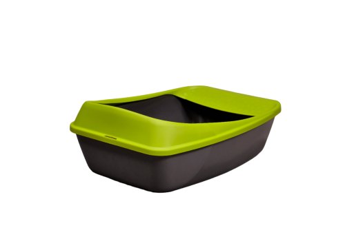 MPS Virgo / МПС туалет-лоток с рамкой Цвета: серый с салатовым бортом, серый с голубым бортом (указывайте цвет в комментарии к заказу)