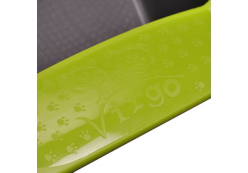 MPS Virgo / МПС туалет-лоток с рамкой Цвета: серый с салатовым бортом, серый с голубым бортом (указывайте цвет в комментарии к заказу)