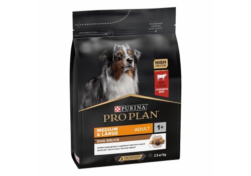 PRO PLAN DUO DELICE / Сухой корм ПРО ПЛАН для взрослых собак средних и крупных пород с говядиной