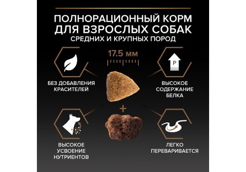 PRO PLAN DUO DELICE / Сухой корм ПРО ПЛАН для взрослых собак средних и крупных пород с говядиной