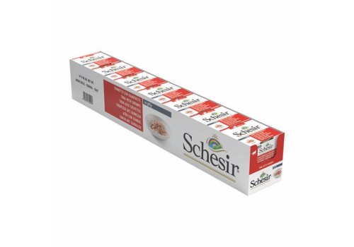 Schesir / Влажный корм Консервы Шезир для кошек Тунец креветки (цена за упаковку)