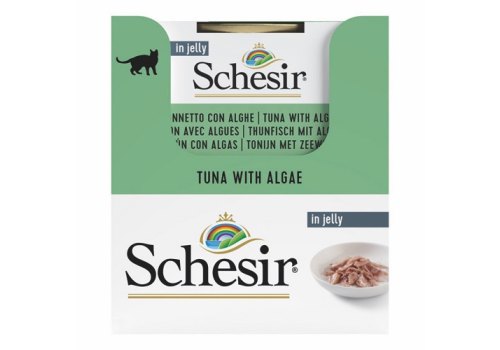 Schesir / Влажный корм Консервы Шезир для кошек Тунец морские водоросли (цена за упаковку)