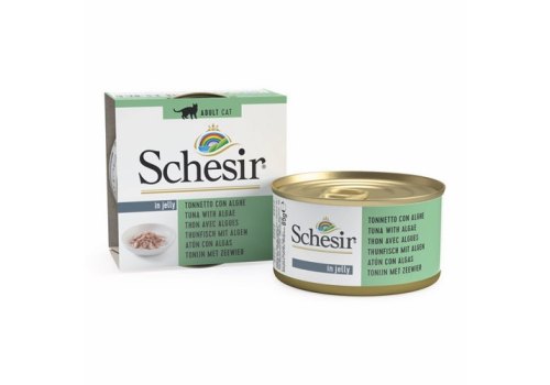 Schesir / Влажный корм Консервы Шезир для кошек Тунец морские водоросли (цена за упаковку)