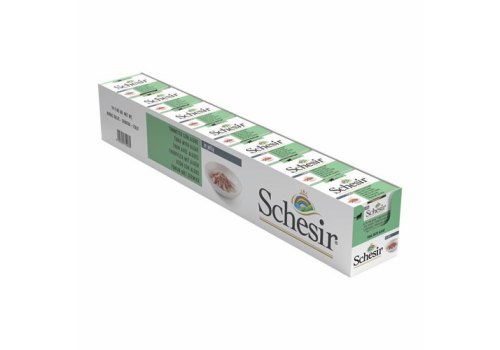 Schesir / Влажный корм Консервы Шезир для кошек Тунец морские водоросли (цена за упаковку)