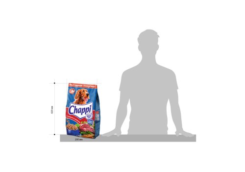 Chappi / Сухой корм Чаппи для собак Сытный мясной обед Мясное изобилие