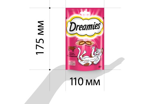 Dreamies / Лакомство Дримис для кошек Подушечки с Говядиной Dreamies / Лакомство Дримис для кошек Подушечки с Говядиной