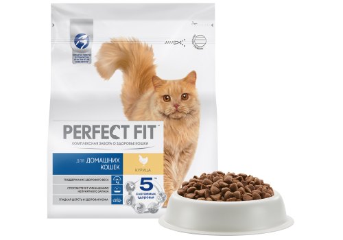 Perfect Fit In-home / Сухой корм Перфект Фит для домашних кошек Курица