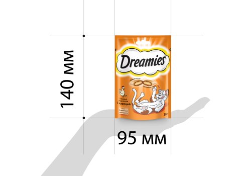 Dreamies / Лакомство Дримис для кошек Подушечки с Курицей