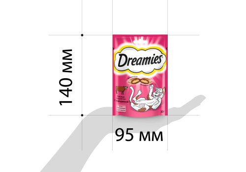 Dreamies / Лакомство Дримис для кошек Подушечки с Говядиной
