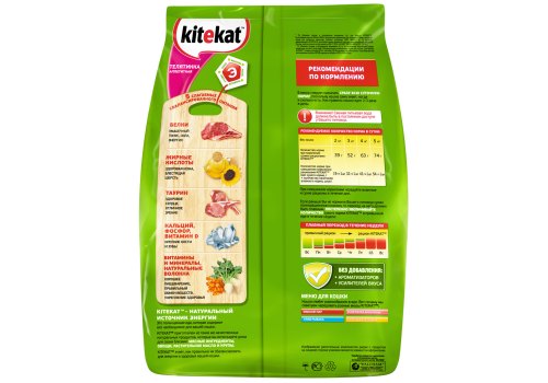 Kitekat Китикет Сухой корм для кошек Аппетитная Телятинка