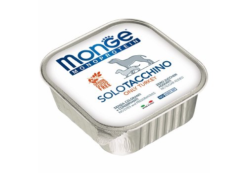 Monge Dog Monoproteico Solo Turkey / Влажный корм Паштет Монж Монопротеиновый для взрослых собак Индейка (цена за упаковку)