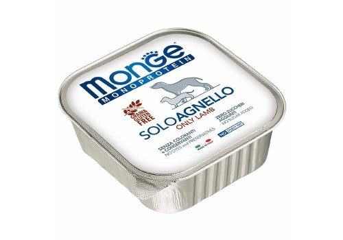 Monge Dog Monoproteico Solo Lamb / Влажный корм Паштет Монж Монопротеиновый для взрослых собак Ягнёнок (цена за упаковку)