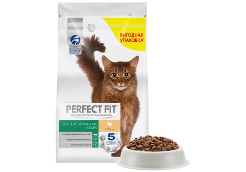 Perfect Fit Sterile / Сухой корм Перфект Фит для кастрированных котов и стерилизованных кошек Курица