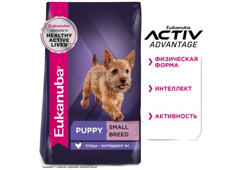 Eukanuba Puppy Small Breed / Сухой корм Эукануба для Щенков Мелких пород с Курицей Eukanuba Puppy Small Breed / Сухой корм Эукануба для Щенков Мелких пород с Курицей