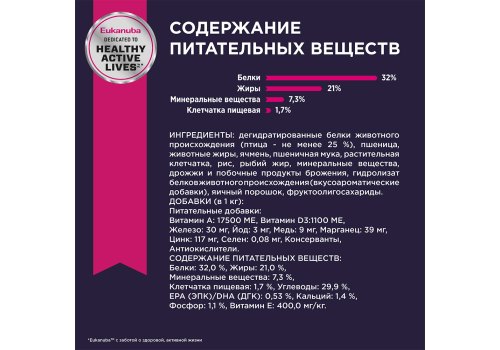 Eukanuba Puppy Toy Breed / Сухой корм Эукануба для Щенков Миниатюрных пород с Курицей