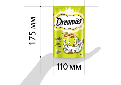 Dreamies / Лакомство Дримис для кошек Подушечки с Уткой Dreamies / Лакомство Дримис для кошек Подушечки с Уткой