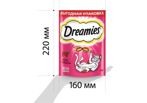Dreamies / Лакомство Дримис для кошек Подушечки с Говядиной