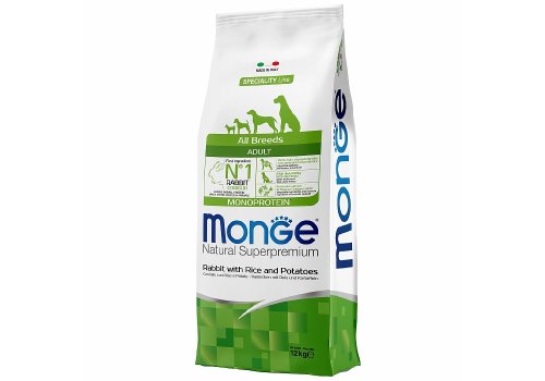 Monge Dog Monoprotein Speciality Adult Rabbit & Rice / Сухой корм Монж для взрослых собак всех пород Кролик с рисом и картофелем