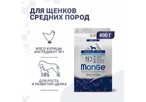 Monge Dog Puppy Medium / Сухой корм Монж для Щенков Средних пород