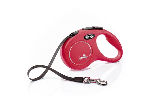 flexi New Classic S tape 5 m, for dogs up to 15 kg / Рулетка флекси для собак весом до 15 кг, лента 5 м